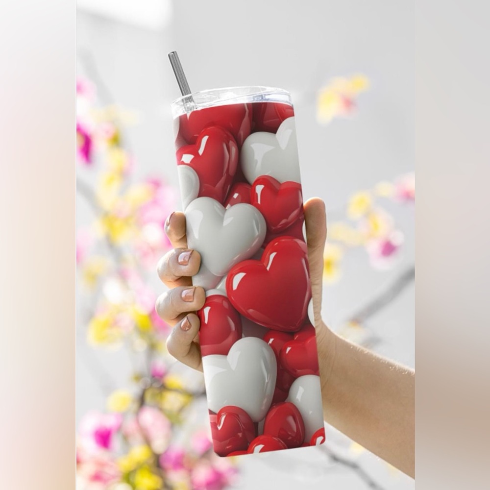 3D Heart Tumbler- 20oz